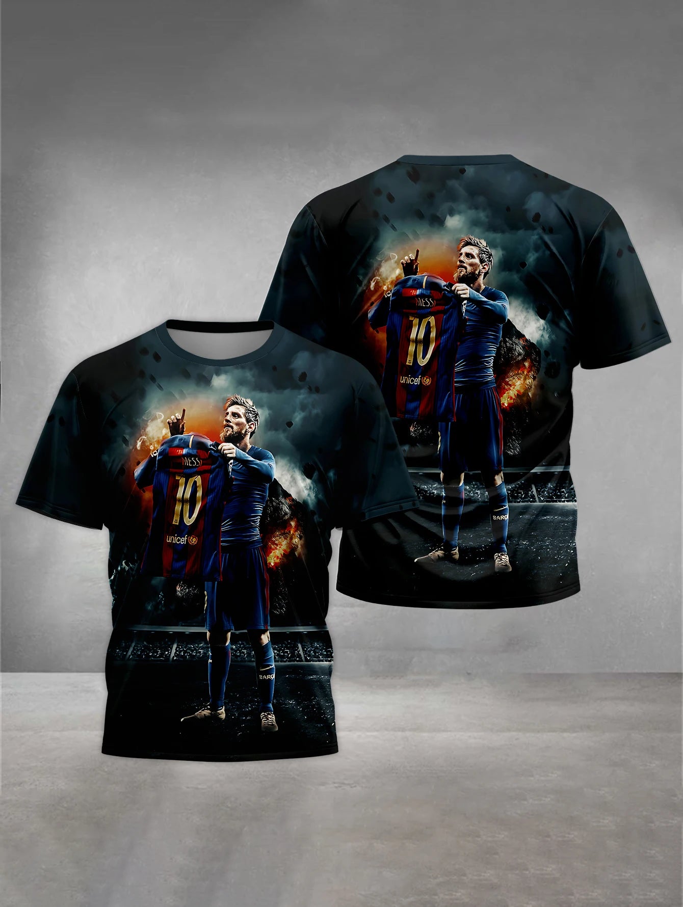 Print Baby Clothing 5 to 14 Years Male Outdoor Clothes for Football Star NO 10 M-MessiS Children Boy Girl Child T-Shirt Top