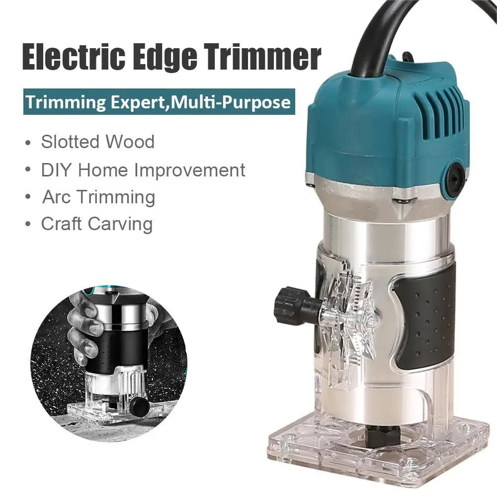 800W 30000RPM Wood Router Machine woodwork Electric Trimmer 1/4 Inch Wood Carving milling products carenter Power drinking
