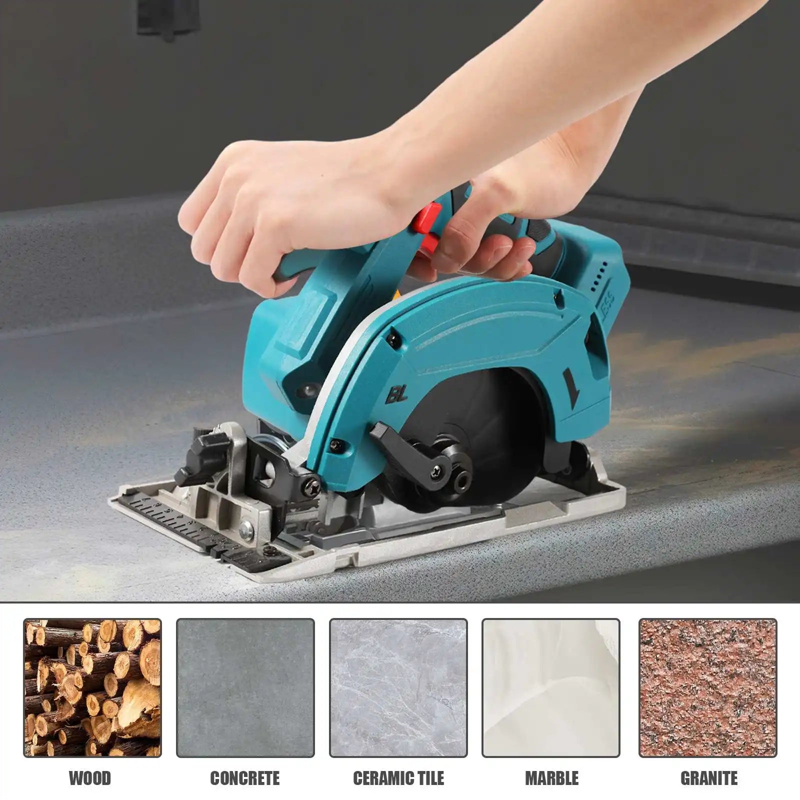 Electric Circular Saw 165mm Saw Blade Brushless Multi-Angle Cutting Suitable For Makita 18v Battery