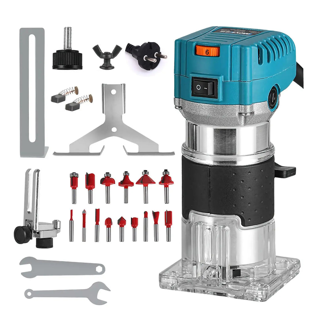 Electric Wood Router Electric Trimmer Woodworking Milling Engraving Slotting Trimming Machine Carving Router Tool