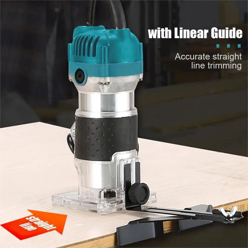 800W 30000RPM Wood Router Machine woodwork Electric Trimmer 1/4 Inch Wood Carving milling products carenter Power drinking