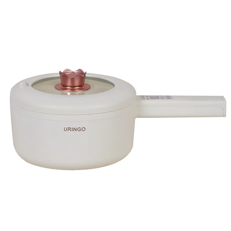 1.6L Smart Electric Cooking Pot Portable Saucepan Rice Cooker Multicooker Ceramic Liner Electric Skillet Fried Pan with Steamer