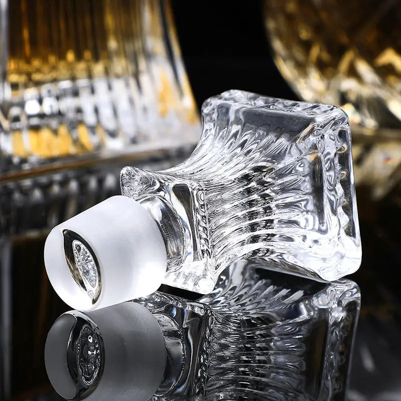Whiskey Decanter Whiskey Bottle Crystal Glass Wine Beer Containers Glass Bottle Glass Cup Home Bar Tools Decoration