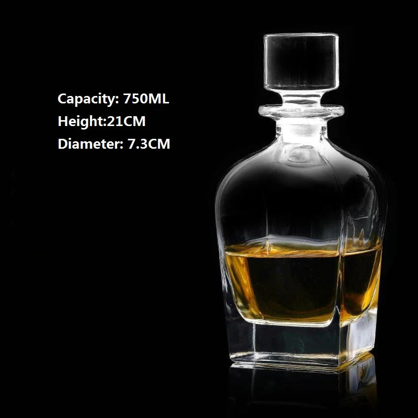 Whiskey Decanter Whiskey Bottle Crystal Glass Wine Beer Containers Glass Bottle Glass Cup Home Bar Tools Decoration