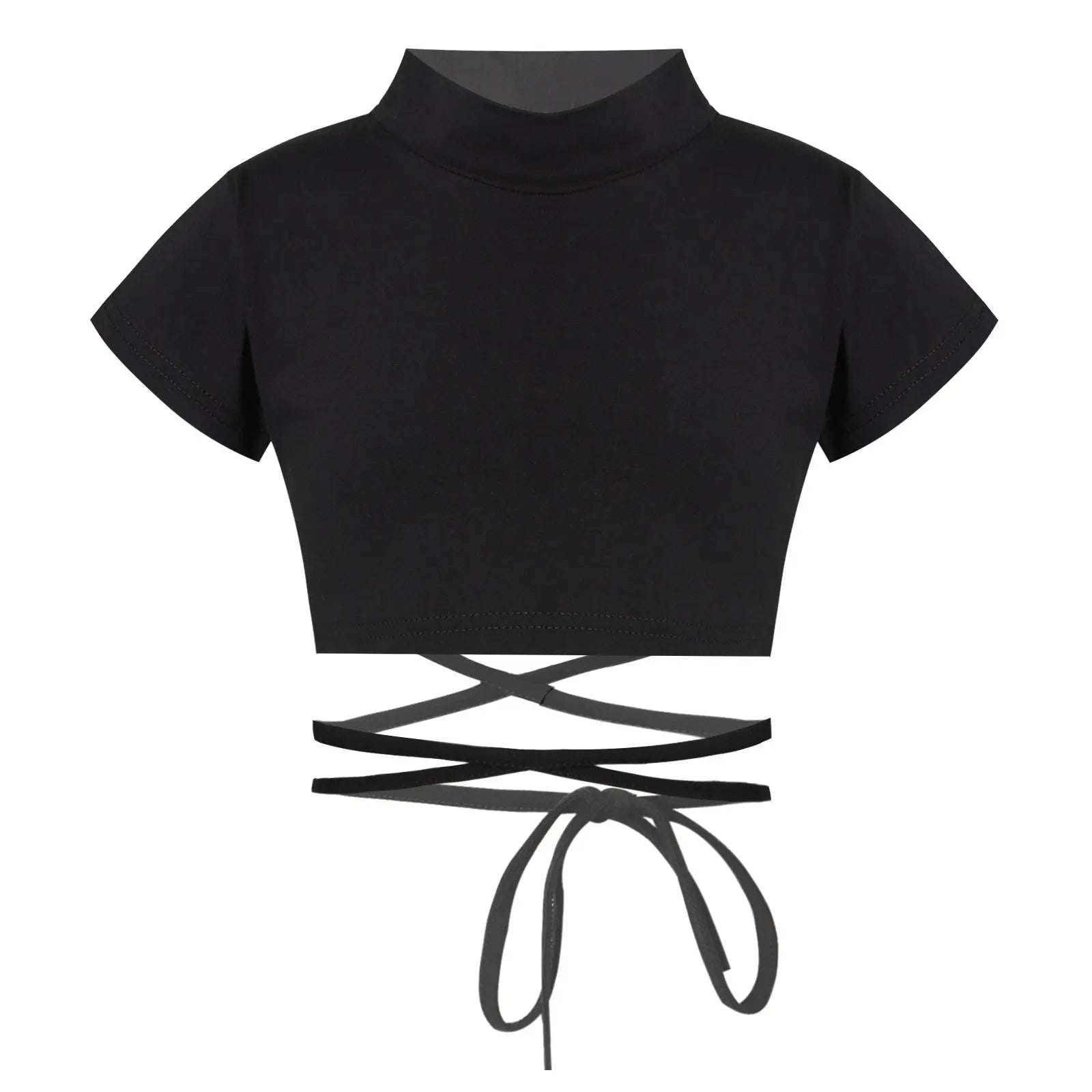 Jazz Costume Hip Hop Girls Clothing Black Tops Short Sleeve Hip Hop Crop Top Tshirt For Kids Performance Modern Dancing Clothes