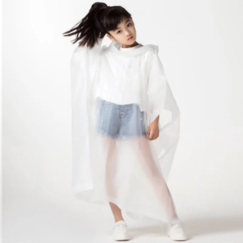 Waterproof Kids Raincoat Fashionable Foldable Outdoor Travel Rainwear Children Lightweight EVA Rain Cover Child Дождевик