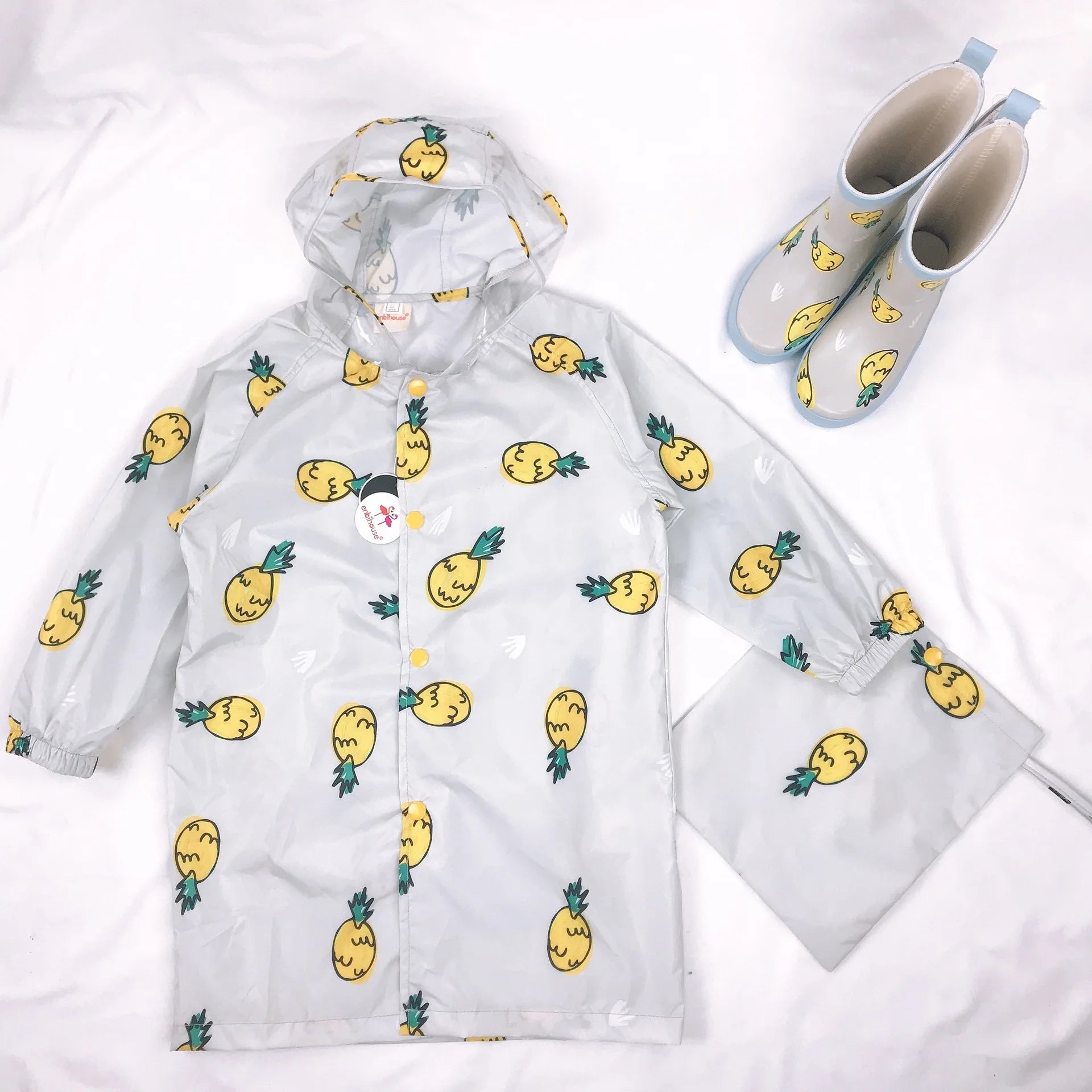 Raincoat Children Rain Poncho Boys Girls Poncho with Schoolbag Child Thickened Windbreaker Raincoat Rain Poncho