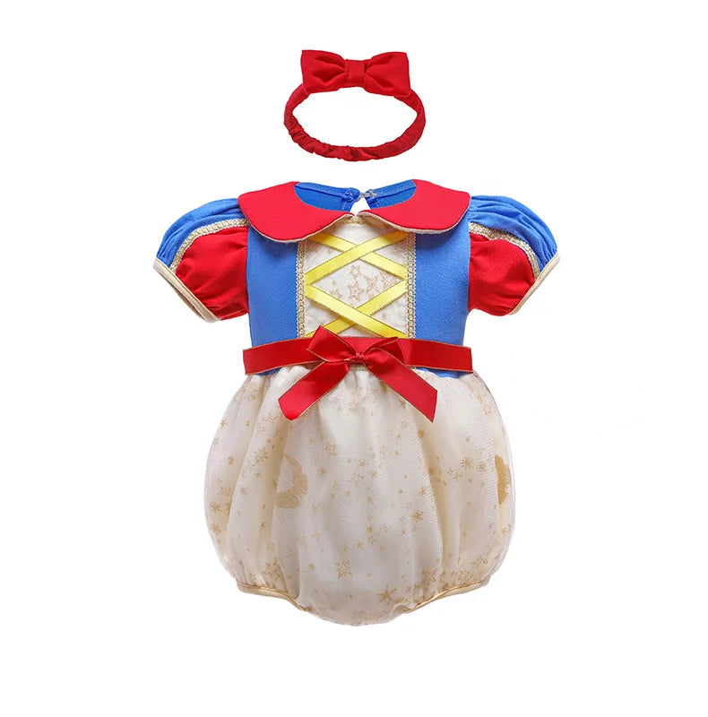 Baby Romper TUTU Dress With Headband Infant Baby Princess Girl Clothes Size 3-18M Cute Design Baby Dress Party Costumes