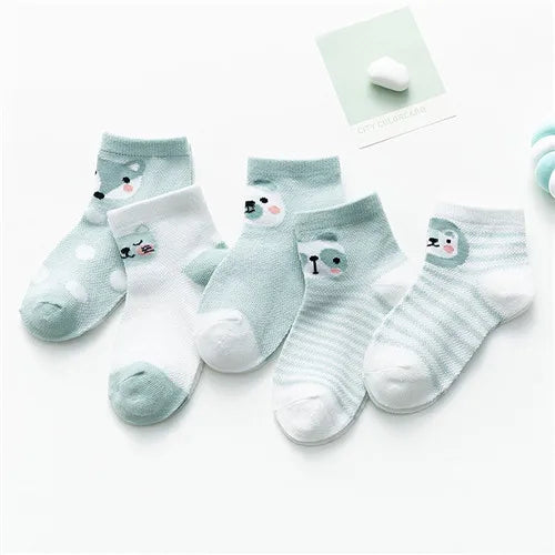 5Pairs/lot Toddler Baby Boy Socks Summer Mesh Thin Baby Socks for Girls Cotton Newborn Infant Baby Girl Socks Cheap Stuff