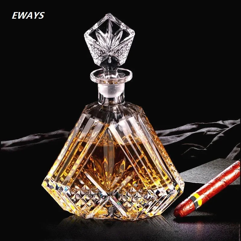 Whiskey Decanter Whiskey Bottle Crystal Glass Wine Beer Containers Glass Bottle Glass Cup Home Bar Tools Decoration