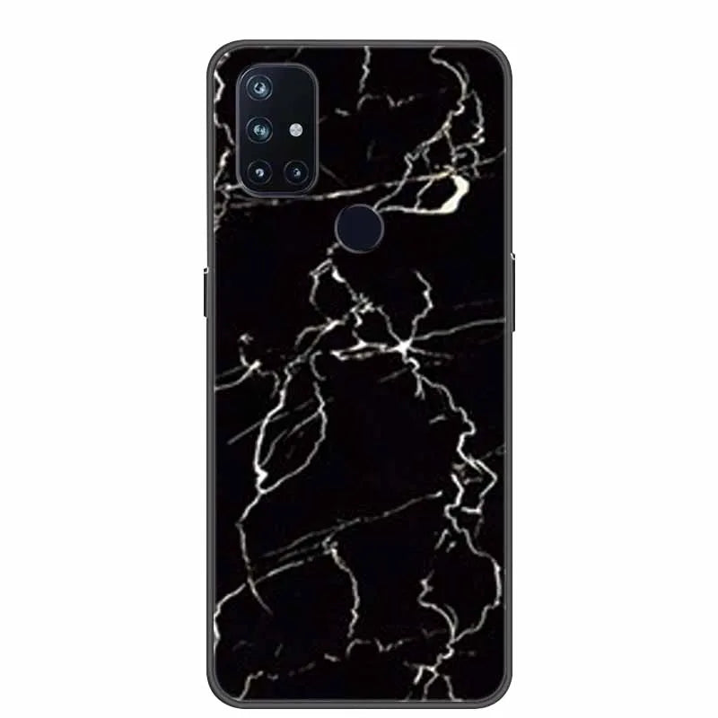 For OnePlus Nord N10 5G Cases N100 N200 Marble Soft Silicone Back Cover for OnePlus Nord N10 N 10 Phone Case Shockproof Coque