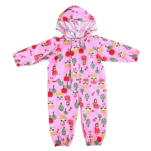 Kids Raincoat Waterproof Rain Poncho Cartoon Dinosaur Children School Student Jumpsuit Rainsuit Boys And Girls Travel Rainwear