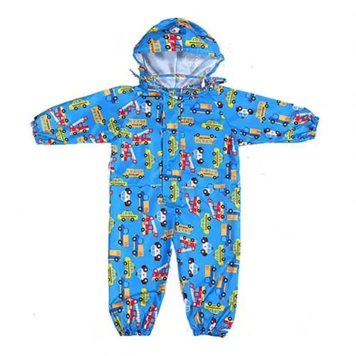 Kids Raincoat Waterproof Rain Poncho Cartoon Dinosaur Children School Student Jumpsuit Rainsuit Boys And Girls Travel Rainwear