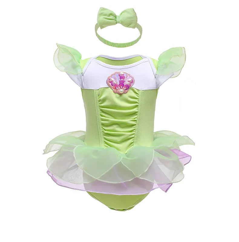 Baby Romper TUTU Dress With Headband Infant Baby Princess Girl Clothes Size 3-18M Cute Design Baby Dress Party Costumes