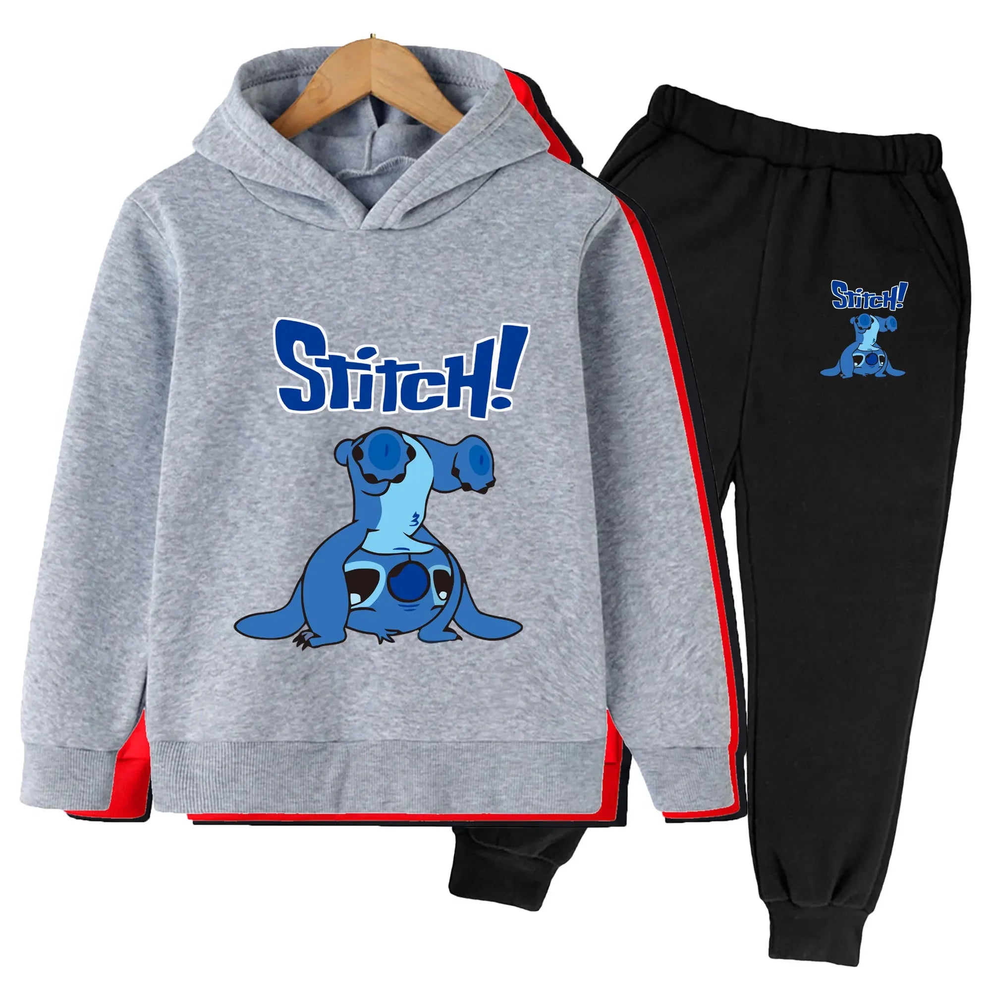 Children's Clothing Sets Cartoon Stitch Hoodies Sweatshirts Kids Clothes Pullover Tracksuit Boys Girls Sportswear 2025 Spring