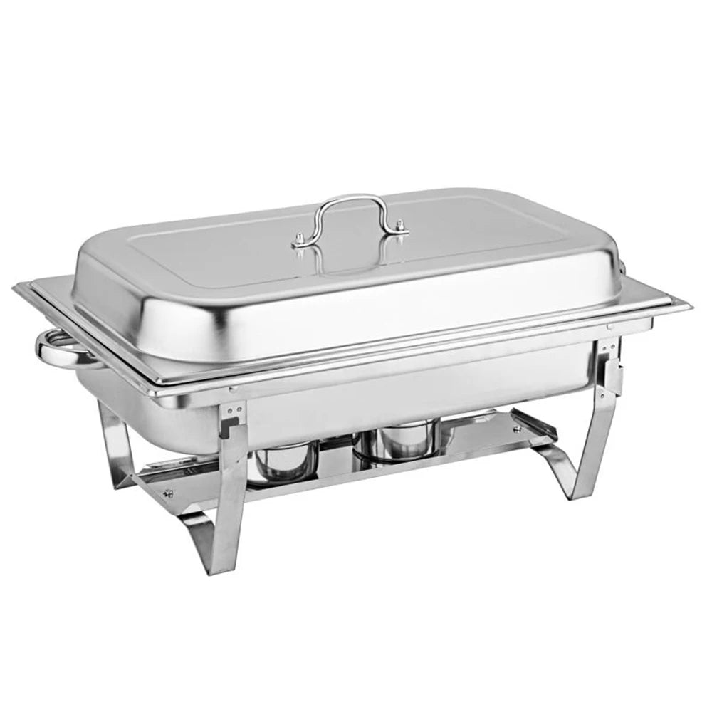 3 Grid Chafing Dish Container Warming Container Stainless Steel Food Warmer Catering Buffet Chafing Dish 9L