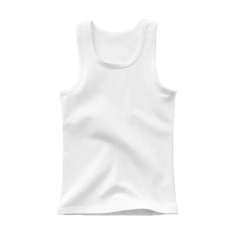 Girls Boys Tank Tops Kids Candy Color Sleeveless Vest 2024 Summer Teenagers Top Tees 3 To 14Yrs Children's Undershirts Clothes