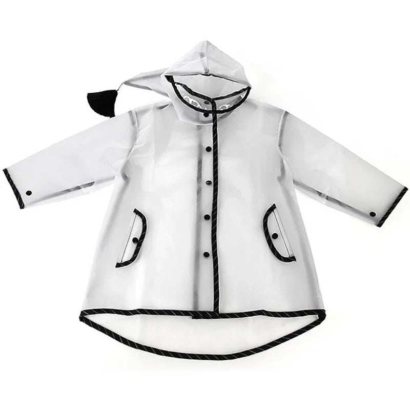 16 Thread Thick Reusable EVA Children's Raincoat Outdoor Waterproof Rain Poncho Impermeable Rain Coat Boy Girl Student Rainsuit