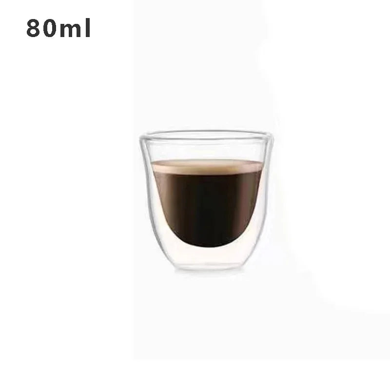 Double Wall Glass High Borosilicate Glass Mug Heat Resistant Tea Milk Juice Coffee Cup Transparent Espresso Whiskey Wine Cup