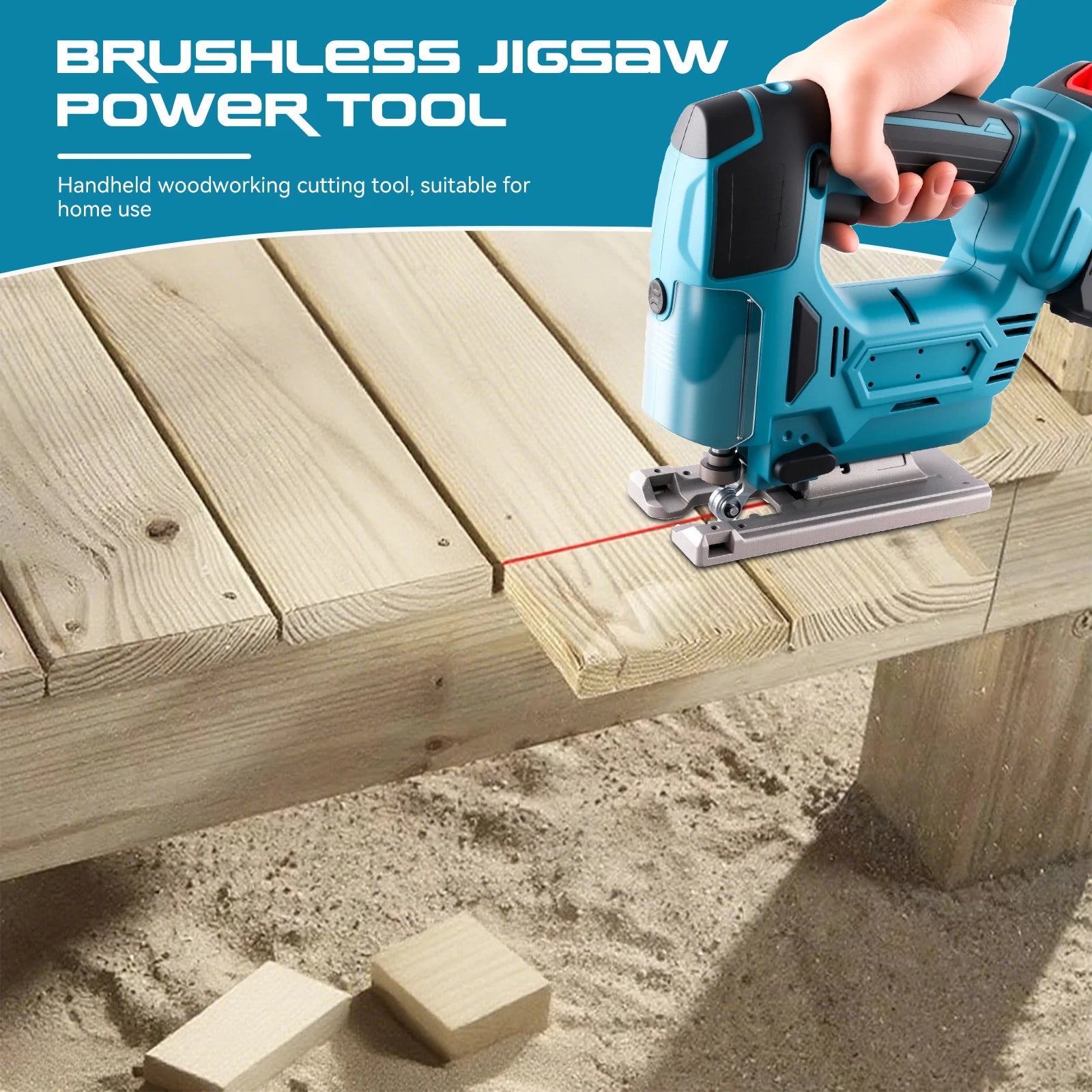 Podofo Brushless Corded Jigsaw Cordless Electric Saw Woodworking Tools Wood Cutting Machines Handheld Saw For Makita 18V Battery