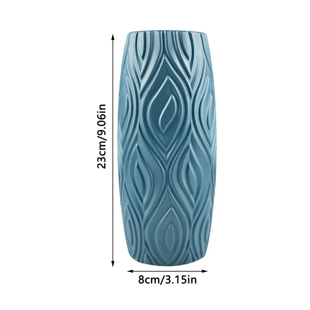 Nordic Style Plastic Imitation Glaze Vase Modern High Quality Shatterproof Flower Vases Flower Arrangement Plant Pot Basket