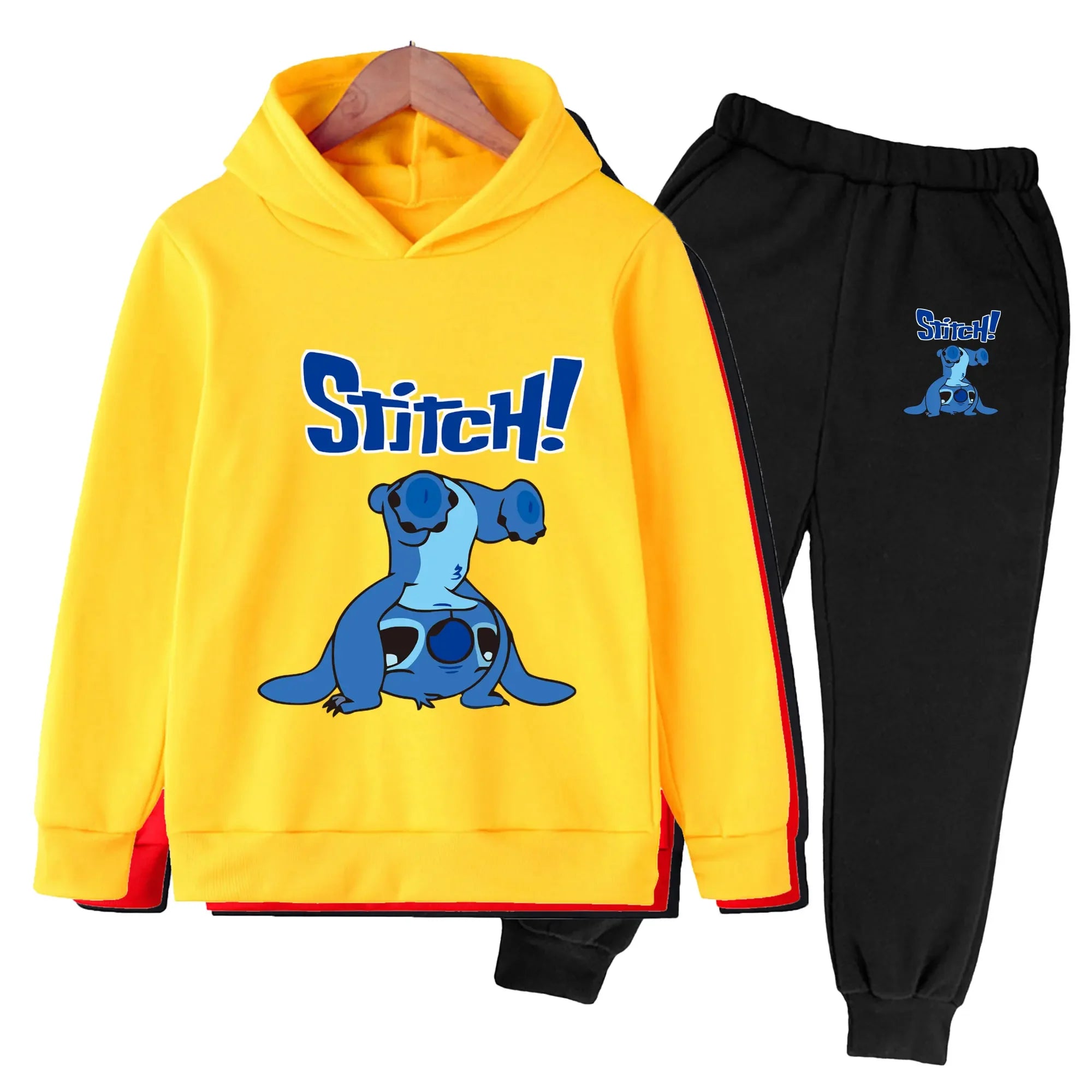 Children's Clothing Sets Cartoon Stitch Hoodies Sweatshirts Kids Clothes Pullover Tracksuit Boys Girls Sportswear 2025 Spring