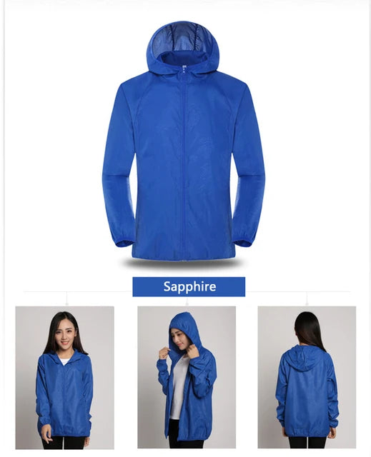 C5 Quick-Drying Waterproof Fishing Coat Unisex Raincoat Outdoor Sun Protection Jackets Lightweight Breathable Women Windbreaker