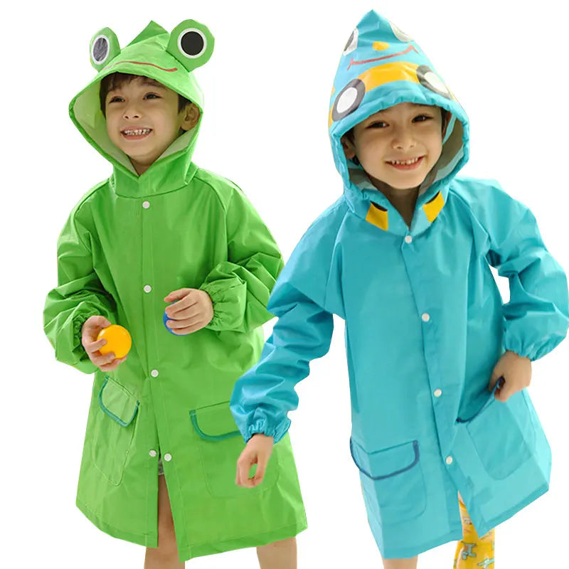 Cartoon Animal Rain Poncho for Kids Outdoor Waterproof Boys Girls Raincoat Rainwear Baby Mackintosh Children Rain Coat