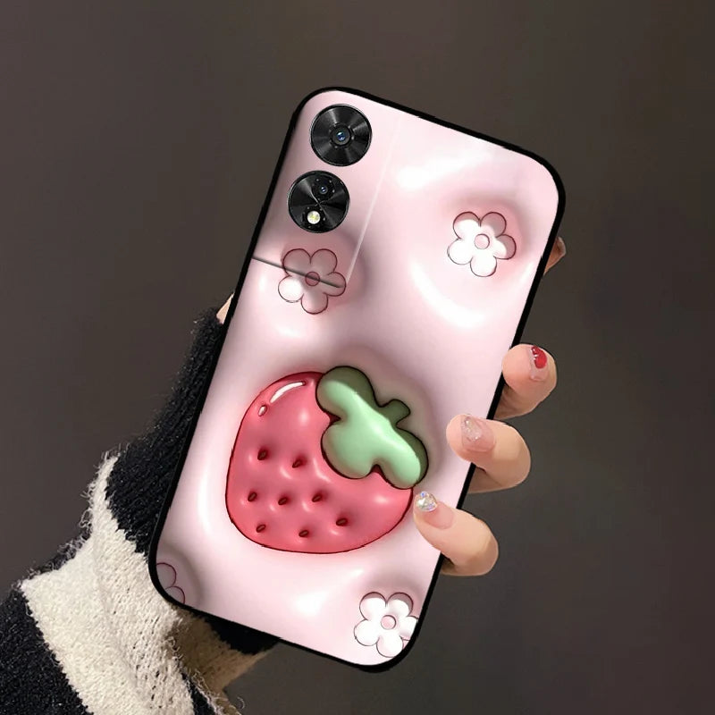 For TCL 50 5G Case, 505, 50 SE Fashion Cartoon Flowers Soft TPU Silicone Phone Cover for TCL 50 XE Nxtpaper Shockproof Coque Fundas