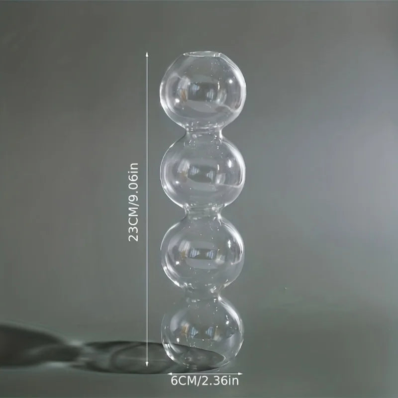 Clear Glass Bubble Hydroponic Vase Cute Style Unique Floral Vase Creative Globose Vase For Wedding Table Centerpieces Home Decor