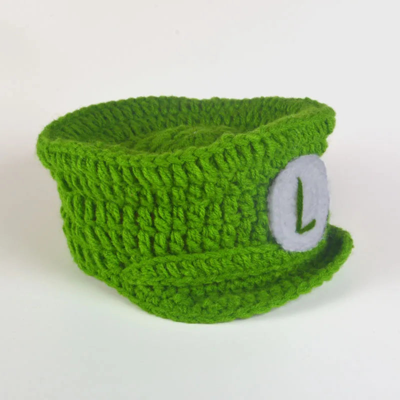 Super Bros Crochet Newborn Baby Photo Props Infant Beanie Hat&amp;Diaper Cover Set Knitted Cartoon Boy Photo Costume H252