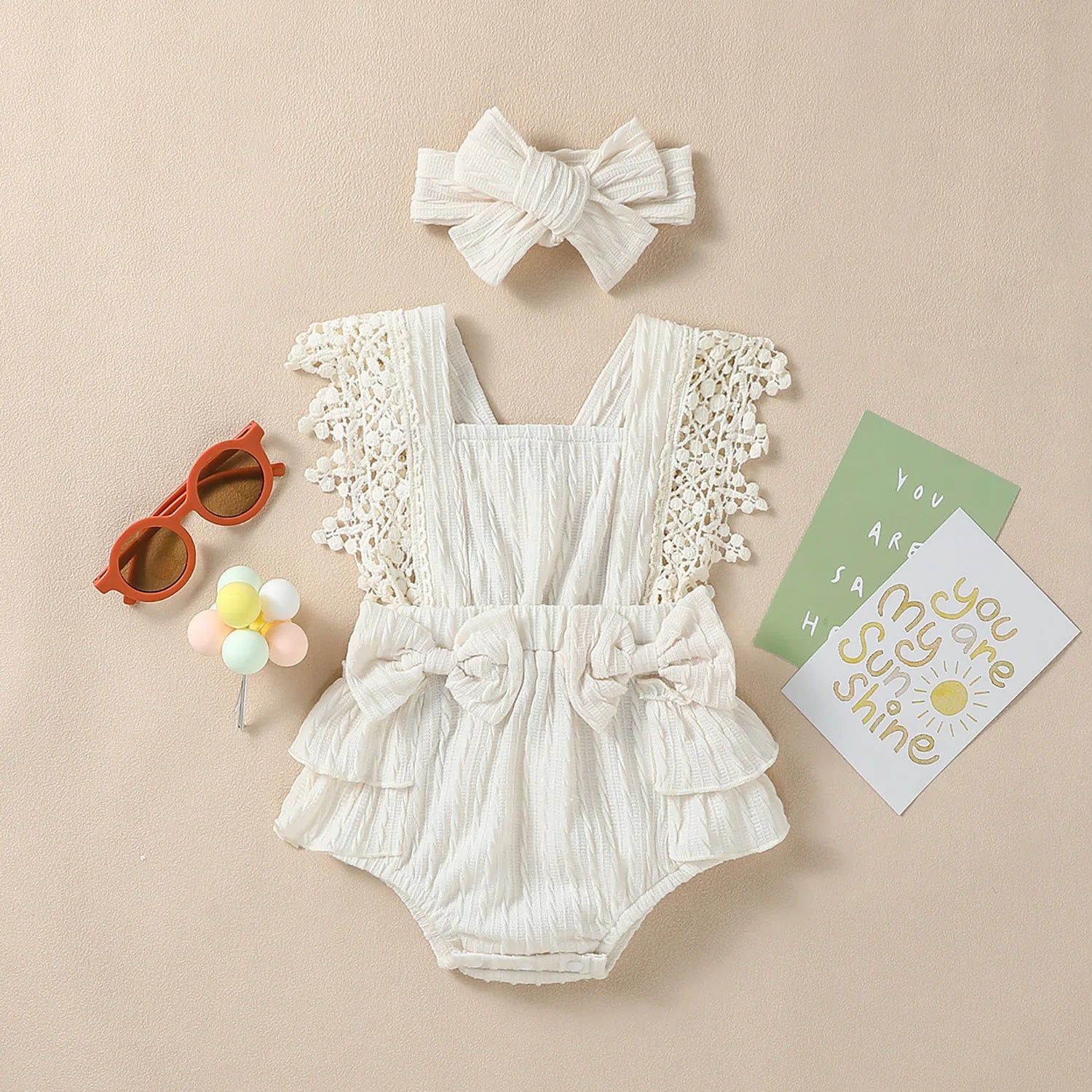 2024 New Style Baby Girls Summer Sleeveless Solid With Bow Fashion Outdoor Streetwear Dress