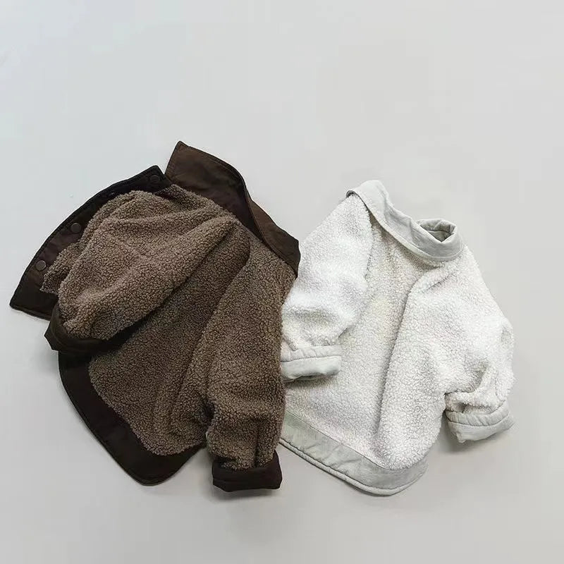 New  Boy  Jackets   Fleece  Kids  Coats   Fashion  Children  Outerwear  Winter  Autumn