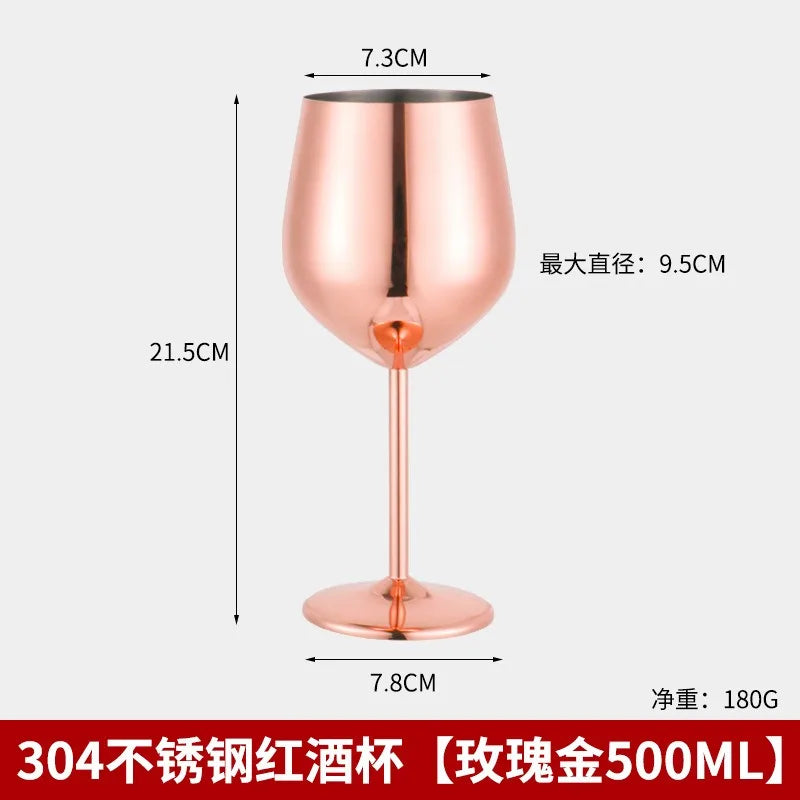 304 Stainless Steel Martini Cocktail Glass Champagne Goblet Wine Cup Rose Gold Karaoke Bar Metal Utensils Personalized Design