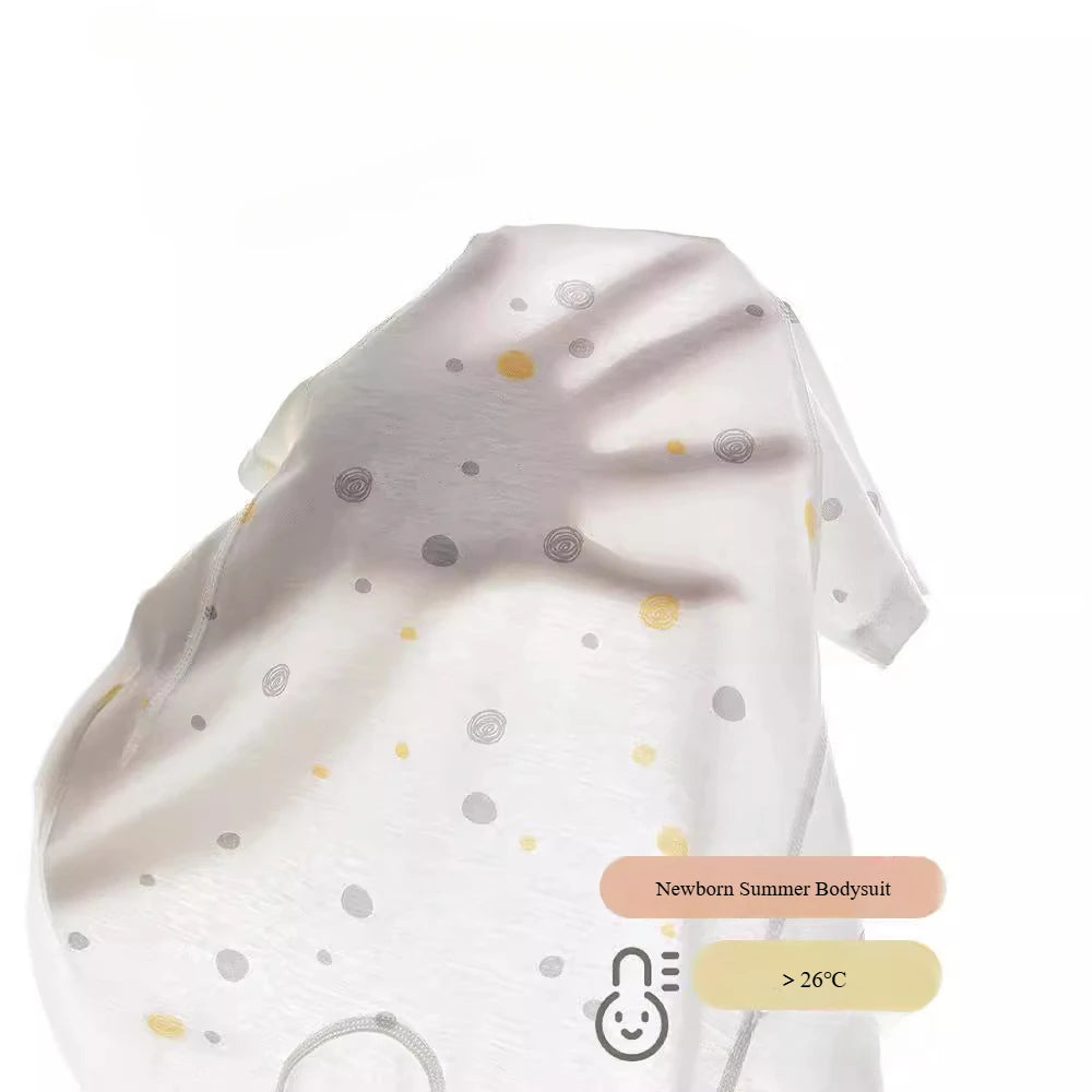 Newborn Baby Summer Onesie Pure Cotton Clothes Boys Girls Cute Printed Short Sleeve Romper Infant Loungewear Trend
