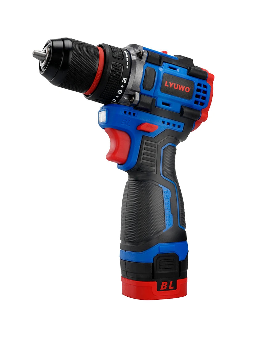The seven core components of LYUWO lithium battery drill feature superior design from the chuck to the control panel.