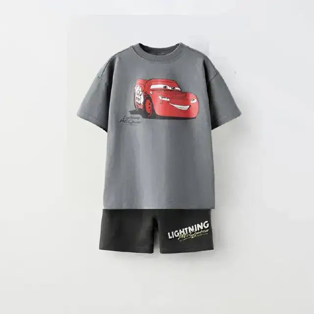 Lightning Mcqueen Children's Clothing Set Boys' Clothing, Baby Girls' Boys' T-shirt Set Children's Clothing
