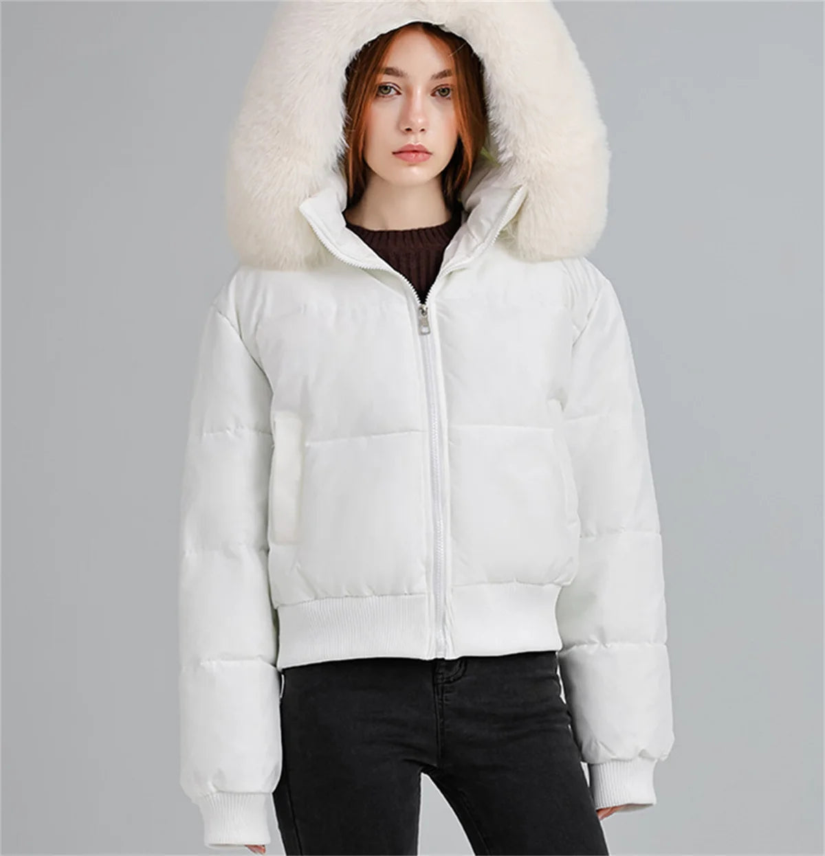 Fashion Autumn Winter Vintage Coat Women 2025 New In Korean Zipper Hooded Parka Coats Lady Outfit Warm Jacket Chic Streetwear