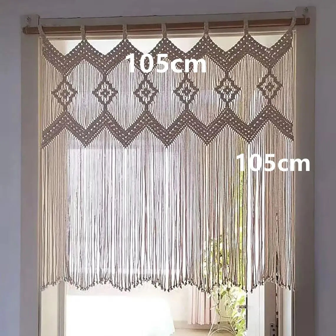Hand-woven Macrame Cotton Door Curtain Tapestry Wall Hanging Art Tapestry Boho Decoration Bohemia Wedding Backdrop Tapestry