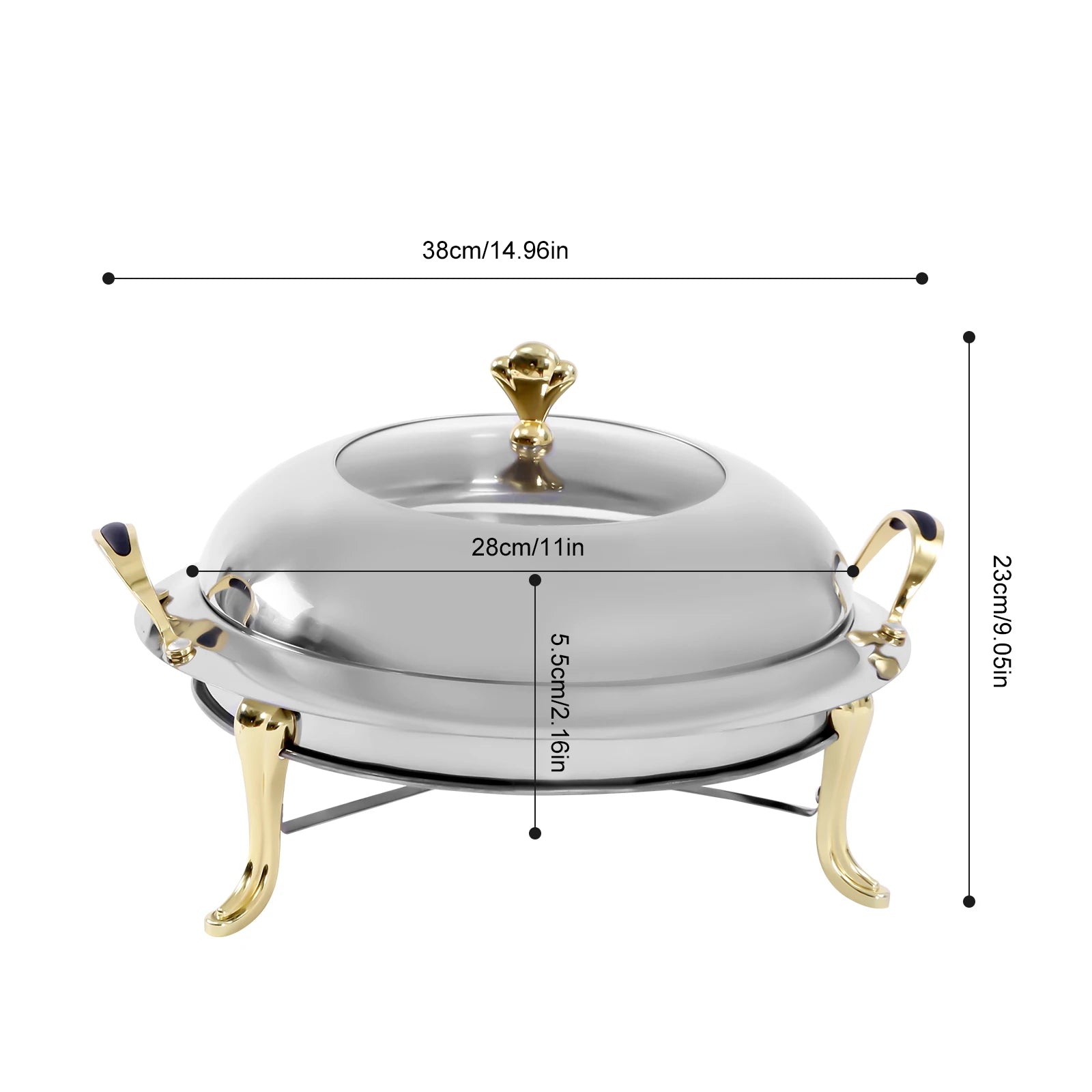 Chafing Dish 3.0 Liter Food Warmer Keep Warm Container Heat Container for Household