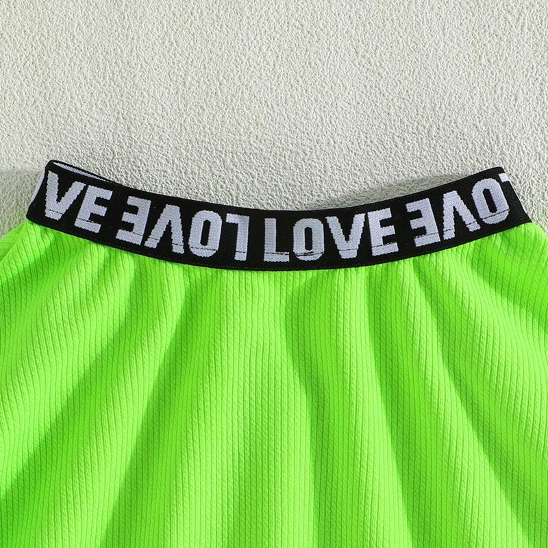 2PCS Children Baby Girl Clothing Set Sweet Sporty Style Round Neck Vest Top+Short Skirt Fashion Summer Outfit for 3-8Y Kids Girl