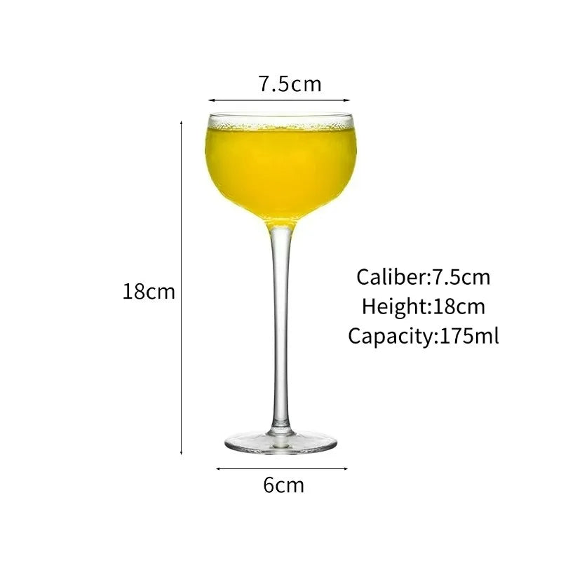 Japanese Handmade Cocktail Glasses Cups, Thin Wine Glass Goblet, Transparent Cocktail Glass Cup, Bar Martini Margaret Glass Cups
