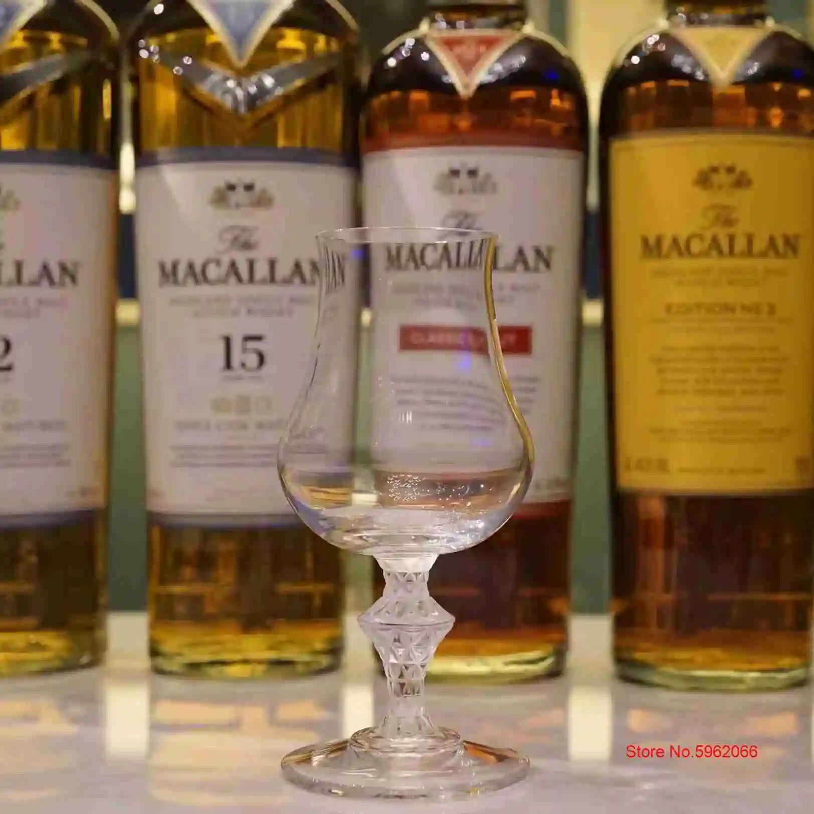 Macallan King Luxury Crystal Whiskey Snifer Professional Whiskey Tasting Cup Wine Copita Nosing Glass High-end Goblet Hand Made