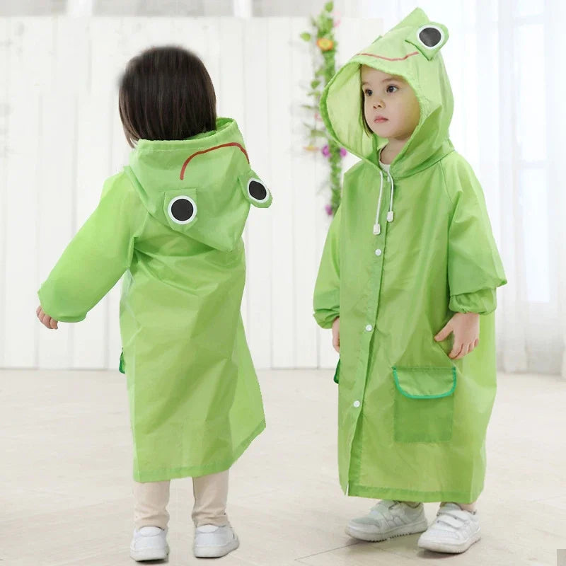 Kids Raincoat Cartoon Animal Style Outdoor Waterproof Children's Raincoat Boys Girls Rainwear Baby Raincoat