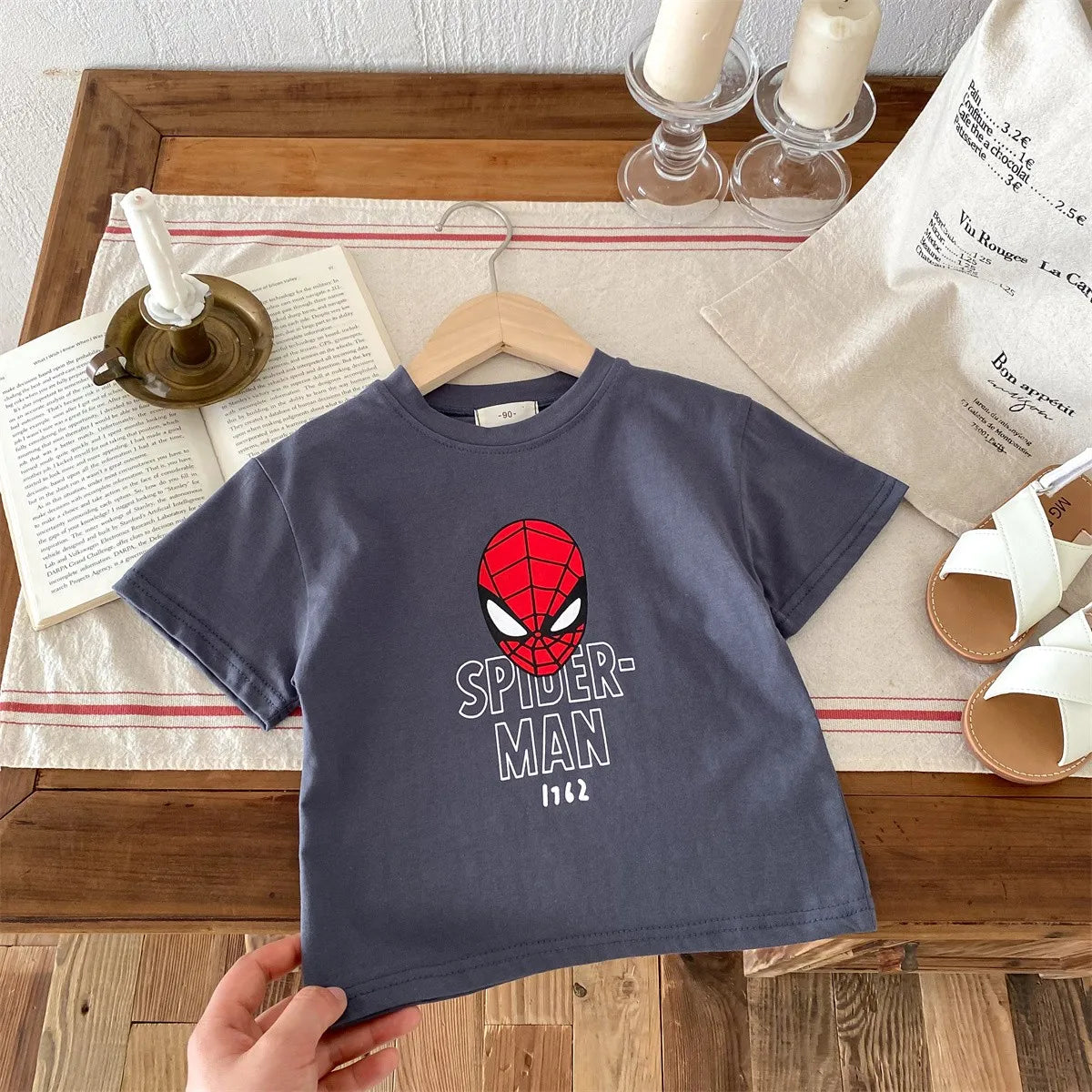 Boys Clothes Cartoon Pattern Printed Children T-shirt Summer Clothes Fashion Popular Short Sleeve Tops Kids Tees Boy's T Shirt