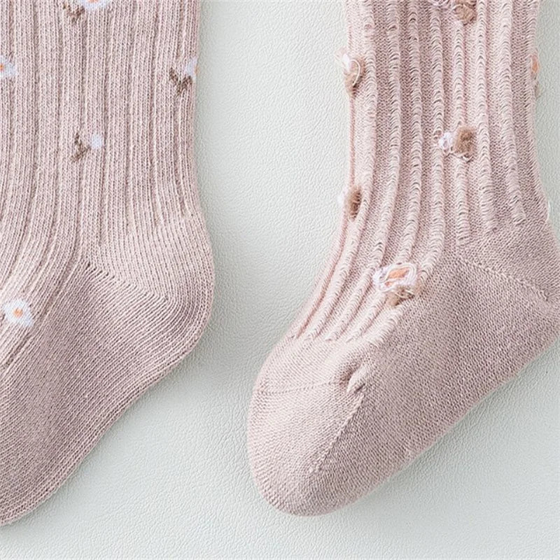 Lawadka Newborn Baby Girls Socks Spring Autumn Fashion Cotton Print Children's Socks for Girls Beauty Toddler Sock 12M 24M 3T 5T