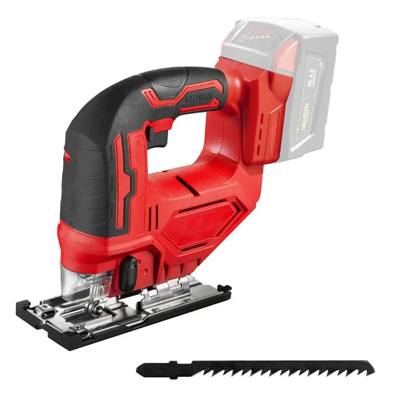 Electric Jig Saw for Milwaukee 18V Battery 2700RPM Variable Speed ​​3 Position Orbital Setting Cordless Jigsaw Tool (No Battery)