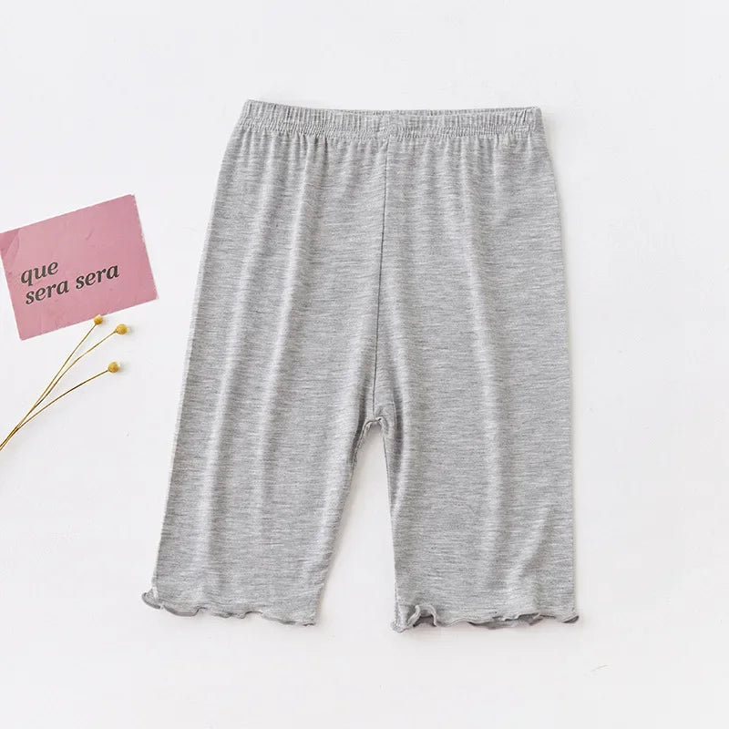 Summer Girls Pants Candy Color Kids Clothes Teenager Panty Trousers Casual Baby Bottoms Sport Knee Length Girl Leggings