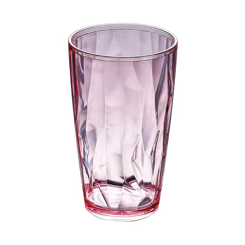 Y1UD Shatterproof Acrylic Water Tumblers 490ml Unbreakable Drinking Glasses Reusable Beer Champagne Cup Dishwasher Safe