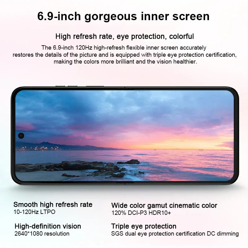 Motorola Moto Razr 50 Folded Screen Phone Dimensity 7300X 50MP main camera 32MP front camera 6.9"  30W charge 4200mAh Battery